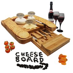 Engraved Cheese Board with Tools