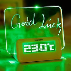 Fluorescent Message Clock