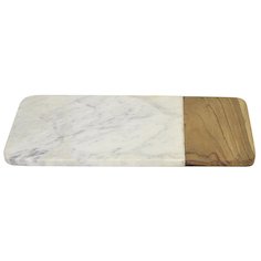 Marble Cutting Board With Wood Detailing