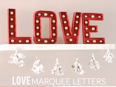 love marqee letters