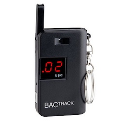 Backtrack key chain breath analyzer