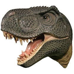 Wall mounted T-rex Head