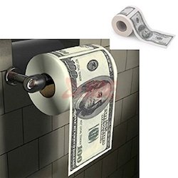 One Hundred Dollar Bill Toilet Paper