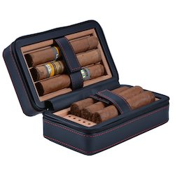 Six Cigar Leather Travel Case