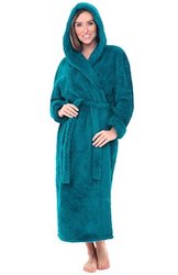 Hooded Fleece Bathrobe