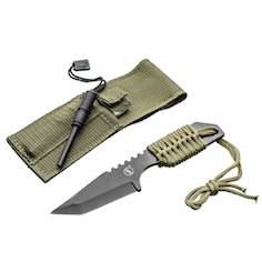 Outdoor Tanto Knife With Fire Starter