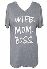 Wife Mom Boss Short Sleeve Casual Shirt