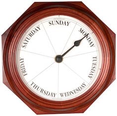 Mahogany Day Clock