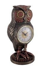 Bronze Owl Mantel Clock