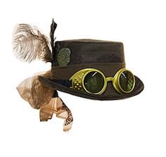 Top Hat with Removable Goggles