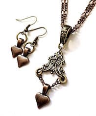 Vintage Heart Jewelry Set